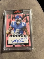 🔥😳2022 Leaf Rookie Card 1/1 Matt Corral Signature Series 🔥😳