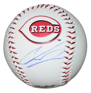 CHASE BURNS SIGNED CINCINNATI REDS RAWLINGS LOGO BASEBALL BECKETT - Picture 1 of 1