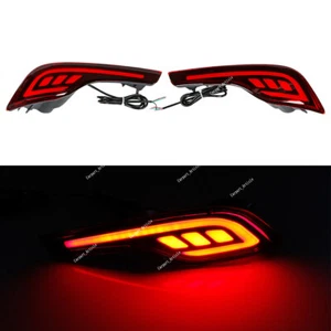 Qty 2 For 17-21 Honda CRV Red LH&RH LED Tail Rear Bumper Reflector Lights Lamp - Picture 1 of 10