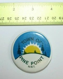 VTG Town Of Pine Point NWT Canada Pin Button Badge - Picture 1 of 2