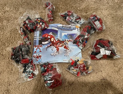 Brick Set Mechanics T. Rex Dinosaur Block Set, Transforms into 3 Characters - Image 1 of 4