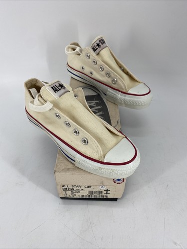 Scarpa bassa vintage Converse All Star made in USA 29165 bianca gioventù 2 donna 4
