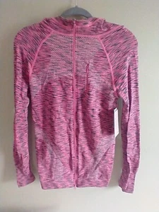 SOHO SPORT Mujer Chaqueta Atlética M Rosa Gris Sudadera con Capucha Sudadera - Imagen 1 de 12