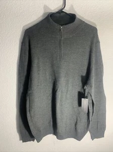 Christian Lacroix Mens 100% Extra Fine Merino Wool Quarter Zip Sweater Sz XXL - Picture 1 of 8
