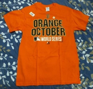 SF Giants Gr. M orangefarbene Herren-T-Shirt Originalware neu mit Etikett - Bild 1 von 3