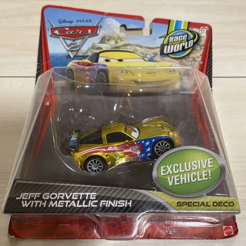 MATTEL CARS Jeff Gorvette Metallic Finish Rare Gold Character Car Mini Car Cover