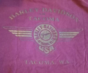 Vintage 1991 Harley Davidson of Tacoma Washington pocket T shirt XL USA  - Picture 1 of 11