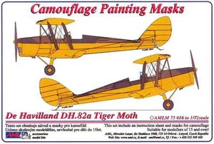 AML Models 1/72 CAMOUFLAGE PAINT MASKS DE HAVILLAND DH.82A TIGER MOTH - Picture 1 of 1