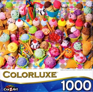 Colorluxe 1000 Piece Puzzle - Variety of Colorful Ice Cream - Picture 1 of 1