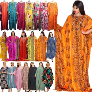 African Dashiki Kaftan Dubai Abaya Muslim Women Long Maxi Dress Abaya Caftan - Picture 1 of 126