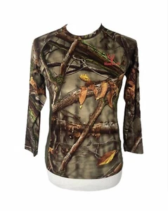 Girl's Large Shirt Huntworth Green Camouflage Big Ten Evo Long Sleeve - Picture 1 of 7