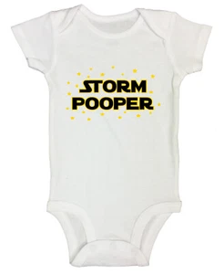 Storm Pooper Newborn Baby Bodysuit - Storm Pooper Infant Boys Girls Funny Shirt - Picture 1 of 7