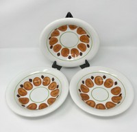 Italian Pottery 3 Piece Bowl Set with Fig Pattern Made in Italy
