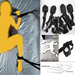 Bett Fesseln Bondage Handschellen Fesselset Handfesseln Fußfesseln DE Paare - Bild 1 von 9
