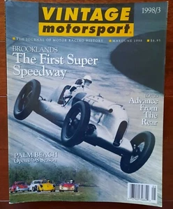 Vintage Motorsport May Jun 1998 Vol 3 Brooklands Speedway Lotus Palm Beach - Bild 1 von 3