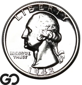 1942 Washington Quarter, PROOF, Superb Gem PR++ - Picture 1 of 3