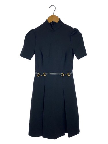 Abito GUCCI Horsebit collo alto nero XS elegante silhouette #EF ABB