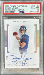 2019 Panini Flawless Daniel Jones Rookie Signatures Silver /20 PSA 10 GEM POP 1 - Bild 1 von 2