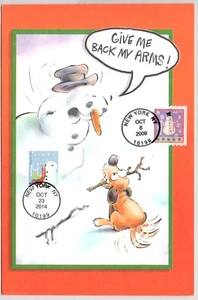 #4430 SCHNEEMANN #4938 KINDER BASTELN SCHNEEMANN WINTERSPASS, NAKANO PERFINS FDC KARTE - Bild 1 von 1