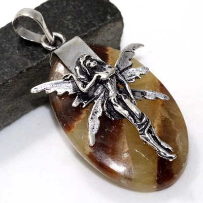 Colgante de hadas enchapado en plata 925 con tapa septeriana talla 2,1" GW Foto 1 de 3