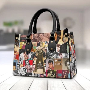 Elvis Presley Leather Handbag Wallet, Elvis Presley Fan Gift Shoulder Bag - Picture 1 of 3