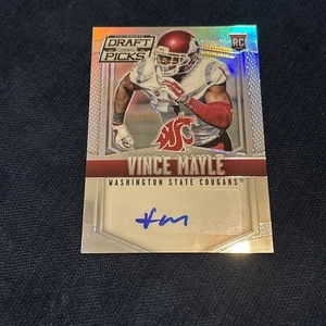 2015 Prizm Draft #104 VINCE MAYLE SILVER PRIZM AUTO RC Washington State Dallas - Picture 1 of 2