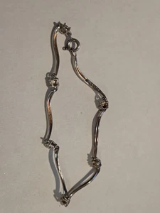 Vintage .925 Sterlingsilber 7 Zoll Bettelarmband - 4,9 g - Bild 1 von 5