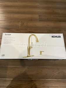 Grifo de cocina rociador extraíble KOHLER Sundae en latón moderno cepillado vibrante - Imagen 1 de 4