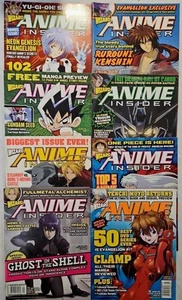 Wizard Anime Insider 8 Magazine LOT-#11-18 Gundam, Ghost/Shell, NEON, Covers Y2 - Imagen 1 de 10