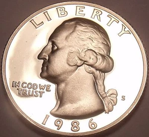 United States Proof 1986-S Washington Quarter~Proofs Are Best~Free Shipping - Picture 1 of 2