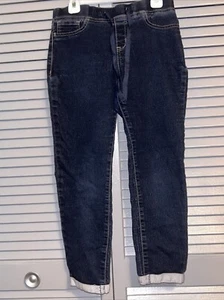 LEI Jeggings Girls Size Small Pull On Stretch Denim Drawstring Dark blue - Picture 1 of 2