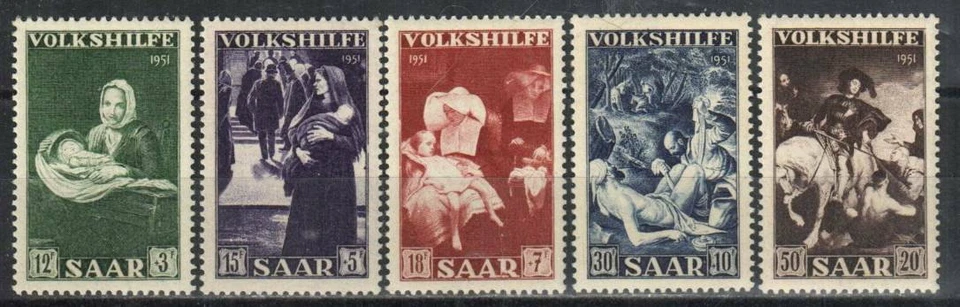 Saar Stamp B84-B88  - Paintings - Image 1 of 1