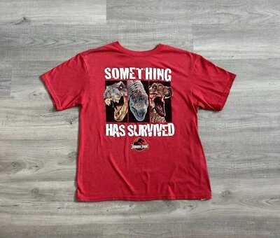 Jurassic Park T-Rex Dinosaur T-Shirt With Logo Red Color Youth Boy Size 2XL (18) - Image 1 of 4