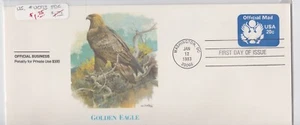 TurtlesTradingPost- Official Mail- 1983- #U073- FDC Fleetwood- Golden Eagle - Picture 1 of 2