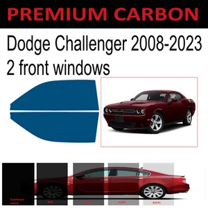 Premium Nano Carbon Window Tint fits Dodge Challenger 2008-2023 2 Fronts - Picture 1 of 5