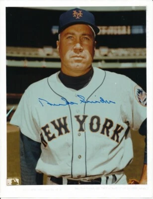Duke Snider New York Mets Autographed 8 x 10 Photograph HOF - Image 1 of 2