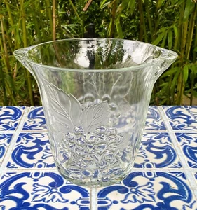 Large Glass Wine Cooler Champagne Ice Bucket H: 21cm - Picture 1 of 5
