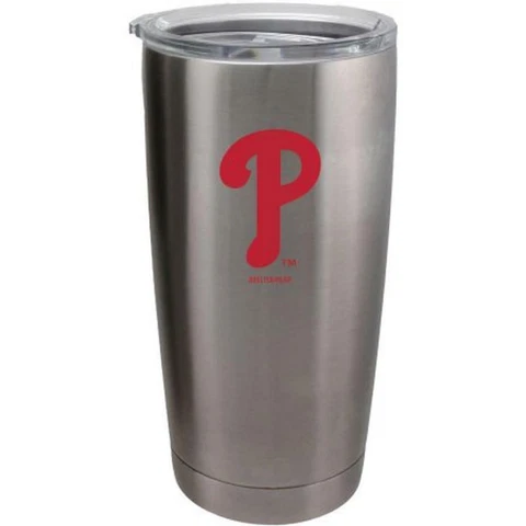 Philadelphia Phillies Silver 20oz Ultra Travel Tumbler [NEW] Cup Mug Coffee Tea Cover