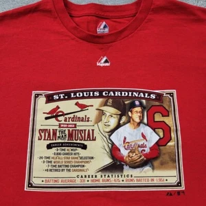 Camiseta homenaje con logotipo de béisbol atlético Stan Musial de los Cardenales de San Luis 2013 XL - Imagen 1 de 7