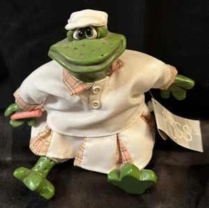 Russ Martinia Hoppalovia Plush frog,soft body, ceramic feet and hands W/tags - Picture 1 of 9