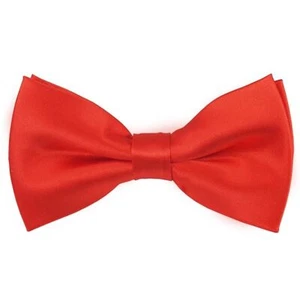 Young Boy's Solid Color 1.5 W And 4 L Inch Pre-Tied adjustable Bow Ties - Picture 1 of 52