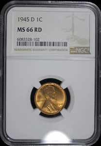 1945-D LINCOLN CENT NGC MS-66 RED (2329885) - Picture 1 of 4