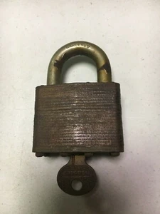 Vintage Master Lock No 5 Short Shackle w/ Original Matching Numbers Key A103 - Picture 1 of 12