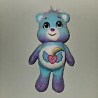 Dream Bright Care Bear Plush Blue Purple 10" Stuffed Toy  Heart Rainbow Wings