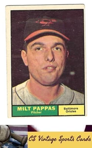1961 Topps #295 Milt Pappas - Picture 1 of 2