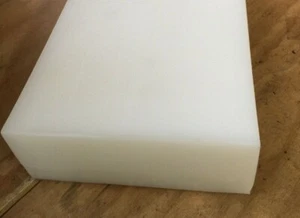 UHMWPE 20 CM x 20 CM x 8 CM THICK PLASTIC POLYETHYLENE SHEET WHITE FREE POST - Bild 1 von 5