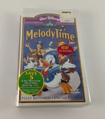 Melody Time (1948) Special Edition 1998 Release VHS New Sealed - Image 1 of 4