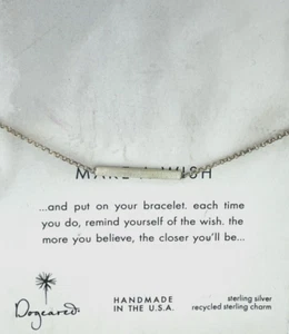 Dogeared 'Make a Wish '' Sterling Silver Bracelet Pendant 01468 - Picture 1 of 1