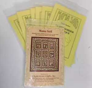 Quakertown Quilts Monthly Block Patterns Set of 7 Mama Said New Quilt Pattern - Picture 1 of 4