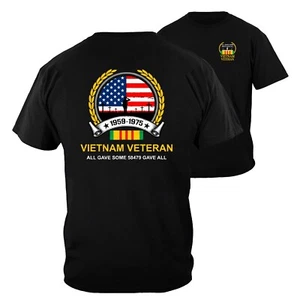 Vietnam Veteran All Gave Some 58479 Gave All T-Shirt - Black - Picture 1 of 5